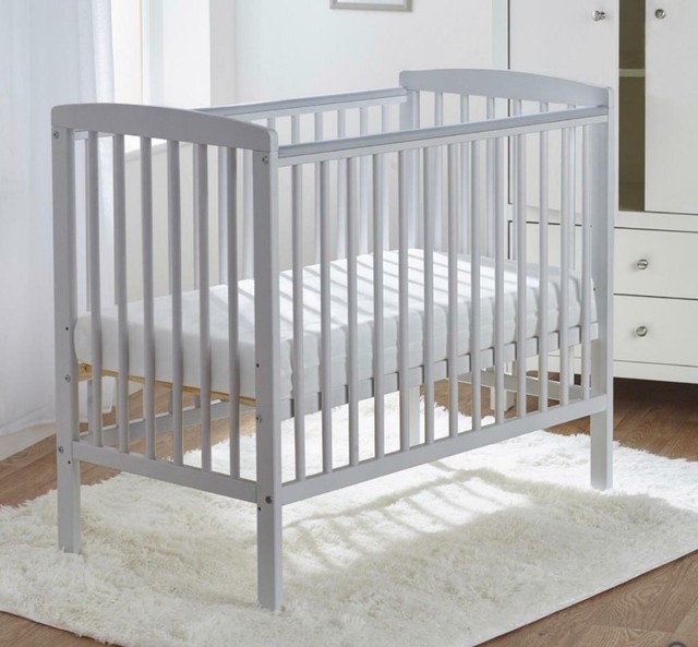 grey compact cot